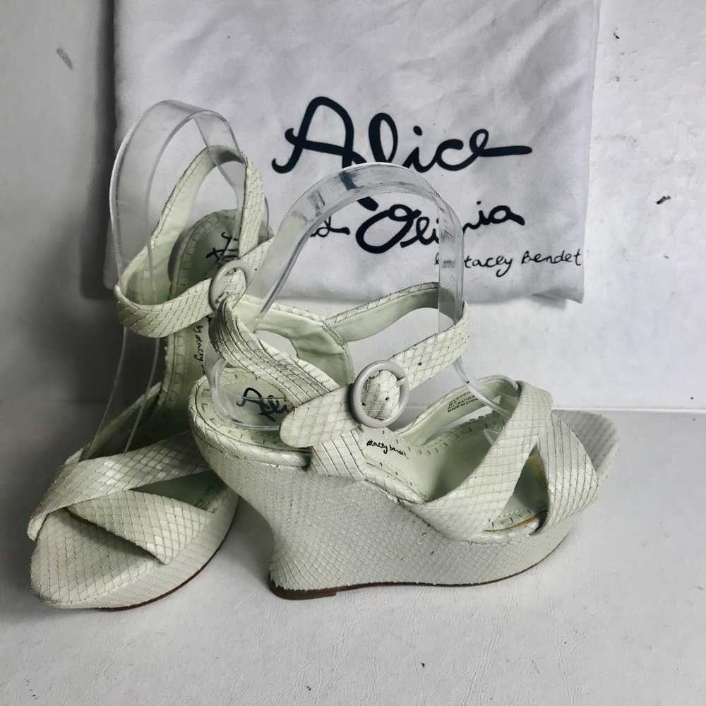 Alice + Olivia Python Chunky Platform Wedge - image 8